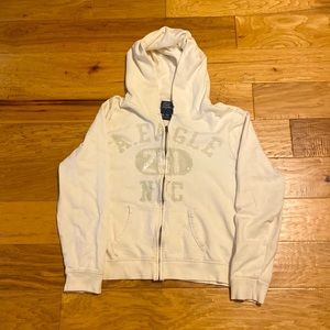 American eagle off white sweatshirt with sparkle